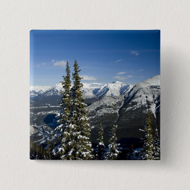 Kanada, Alberta, Banff. Aussicht auf das Bow-Tal Button (Vorderseite)