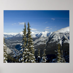 Kanada, Alberta, Banff. Aussicht auf das Bow-Tal Poster