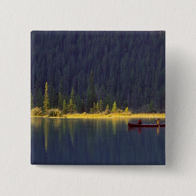 Kanada, Alberta, Baniff National Park. Zwei Jungs Button (Vorderseite)