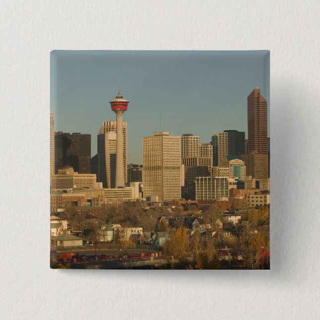 Kanada, Alberta, Calgary: City Skyline ab 2 Button (Vorderseite)