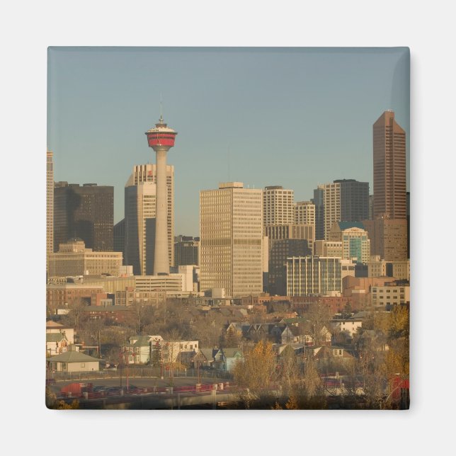 Kanada, Alberta, Calgary: City Skyline ab 2 Magnet (Vorne)