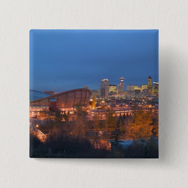 Kanada, Alberta, Calgary: City Skyline ab 4 Button (Vorderseite)
