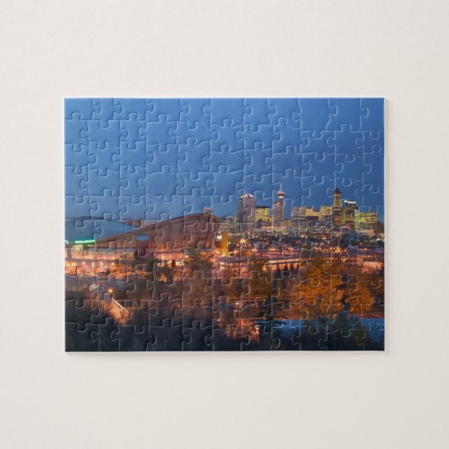 Kanada, Alberta, Calgary: City Skyline ab 4 Puzzle (Horizontal)