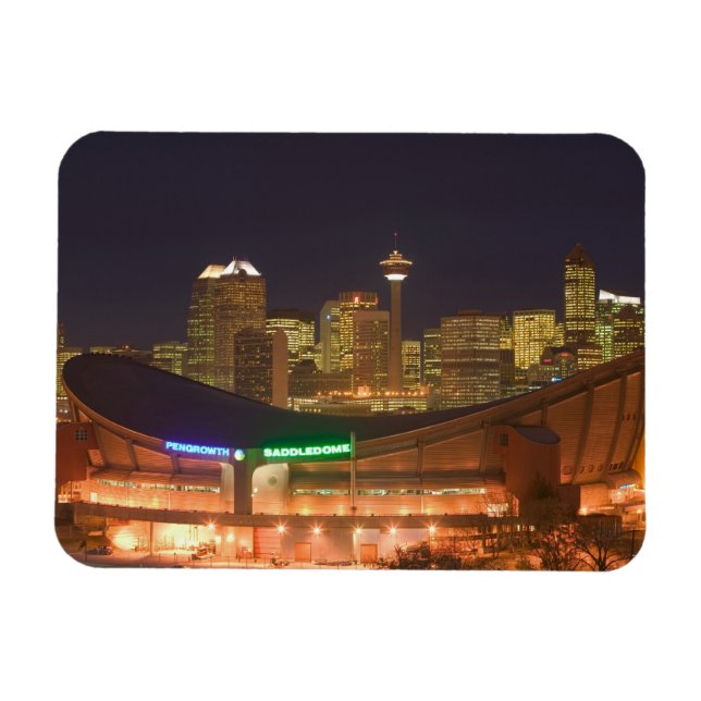 Kanada, Alberta, Calgary: City Skyline aus Kanada Magnet (Horizontal)