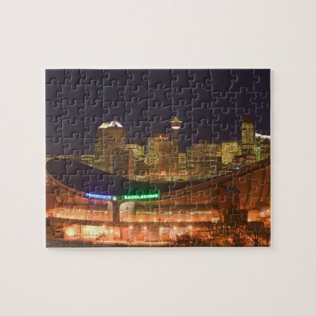 Kanada, Alberta, Calgary: City Skyline aus Puzzle (Horizontal)