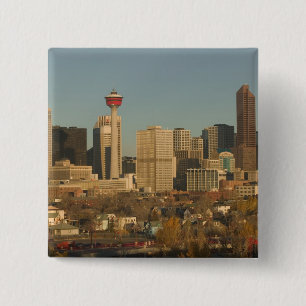 Kanada, Alberta, Calgary: Stadt-Skyline von 2 Button