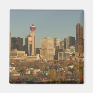 Kanada, Alberta, Calgary: Stadt-Skyline von 2 Magnet
