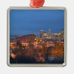 Kanada, Alberta, Calgary: Stadt-Skyline von 4 Ornament Aus Metall