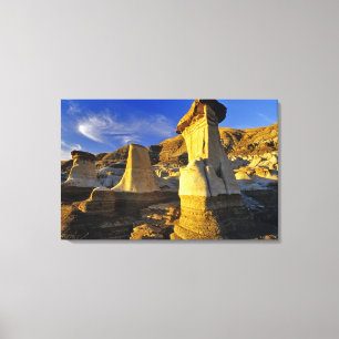 Kanada, Alberta, Drumheller. Hoodoos. Leinwanddruck