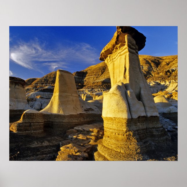 Kanada, Alberta, Drumheller. Hoodoos. Poster (Vorne)