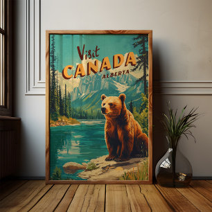 Kanada Alberta - Grizzly Bären Poster