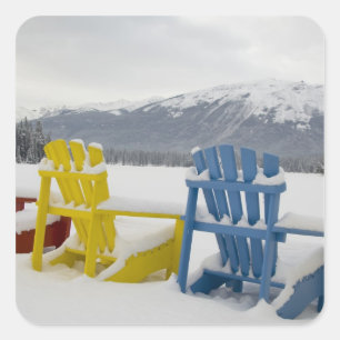 Kanada, Alberta, Jasper, Jasper NP. Fairmont Quadratischer Aufkleber