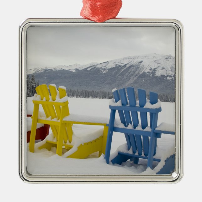 Kanada, Alberta, Jasper, Jasper NP. Fairmont Silbernes Ornament (Vorne)