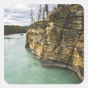 Kanada, Alberta, Jasper-Nationalpark, Athabasca Quadratischer Aufkleber