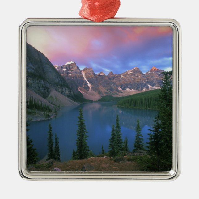 Kanada, Alberta, Moraine-See in Dawn, Banff Ornament Aus Metall (Vorne)
