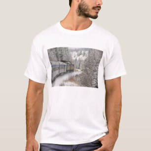 Kanada, Alberta. VIA Rail-Schneezug zwischen T-Shirt