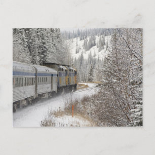 Kanada, Alberta. VIA Rail Snow Train zwischen Postkarte