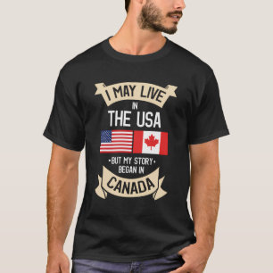 Kanada American Flag USA Kanadische Roots Geschenk T-Shirt