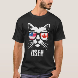 Kanada - Amerikanische Flagge T-Shirt