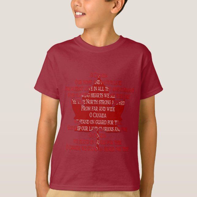 Kanada Anthem Bio T - Shirt Kanada Shirt (Vorderseite)