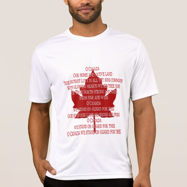 Kanada Anthem Jersey T - Shirt Souvenir Canada Shi (Vorderseite)
