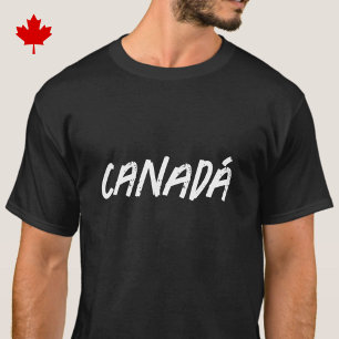 Kanada - auf Spanisch, en Español - schwarz + weiß T-Shirt
