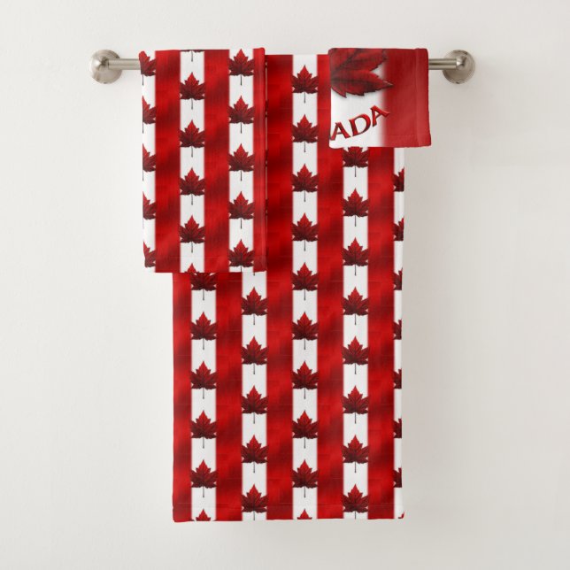 Kanada Badetuch Set Custom Canada Flag Handtücher (Insitu)