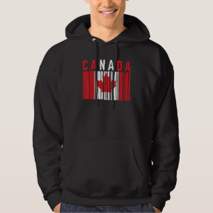 Kanada Barcode Ahornleaf Kanada Flagge Pride Canad Hoodie