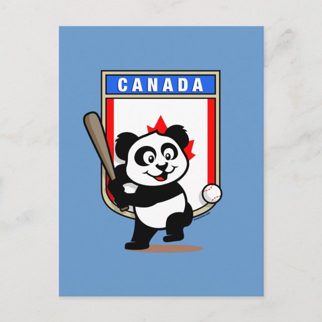Kanada Baseball Panda Postkarte (Vorderseite)