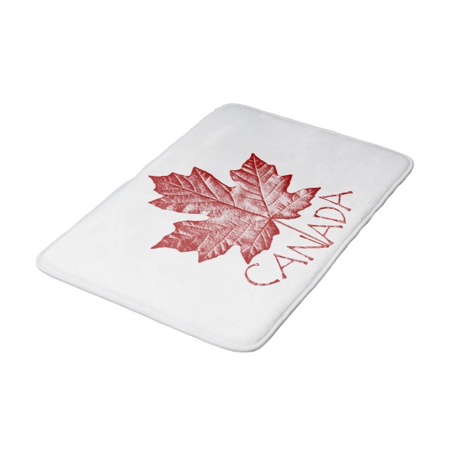 Kanada Bath Mat Canada Souvenir Maple Leaf Dekorat Badematte (Schrägansicht)