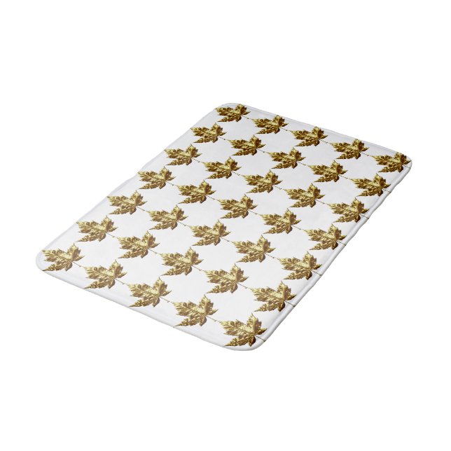 Kanada Bath Mat Gold Custom Canada Souvenir Dekor Badematte (Schrägansicht)