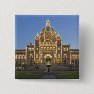 Kanada, BC, Victoria, BC Legislaturgebäude bei Button