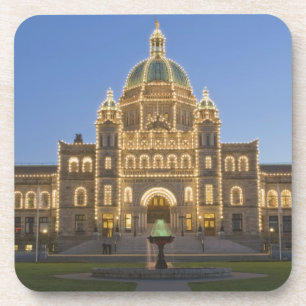 Kanada, BC, Victoria, BC Legislaturgebäude bei Getränkeuntersetzer