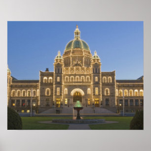 Kanada, BC, Victoria, BC Legislaturgebäude bei Poster