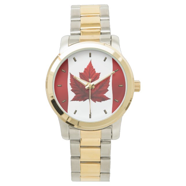 Kanada Beobachten Canadian Flag Souvenir Wristwatc Armbanduhr (Vorderseite)