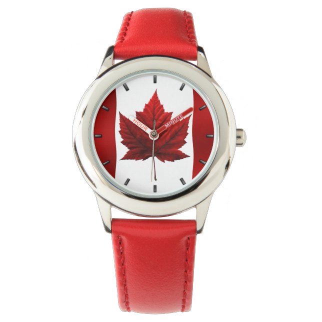 Kanada Beobachten Canadian Flag Souvenir Wristwatc Armbanduhr (Vorderseite)