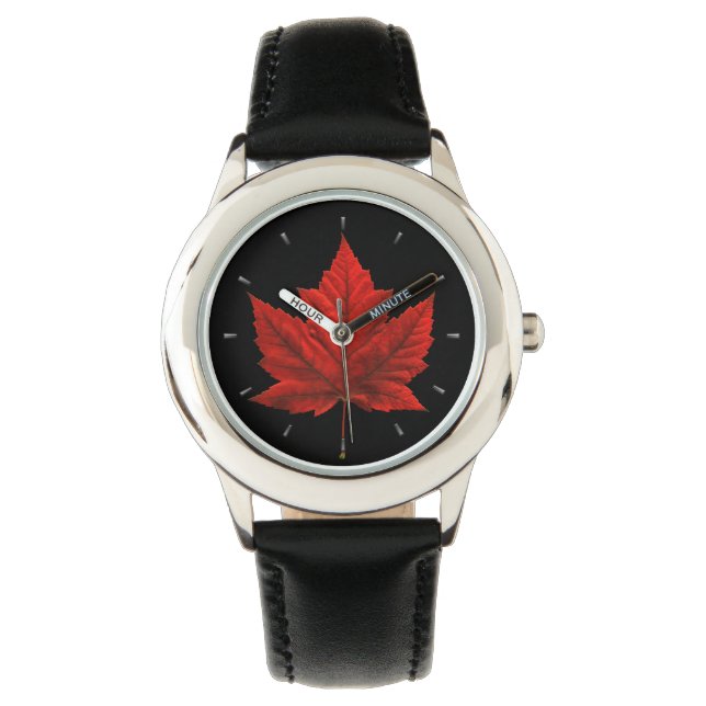 Kanada Beobachten Kanada Maple Leaf Souvenir Wrist Armbanduhr (Vorderseite)