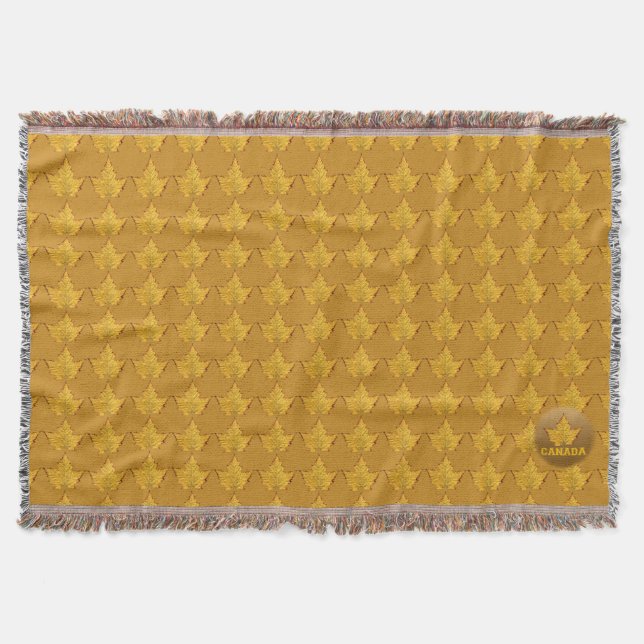 Kanada Blanket Kanada Gold Kanada Souvenir Throw Decke (Vorderseite)