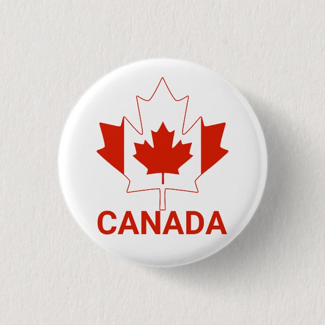 Kanada-Blatt Button (Vorderseite)