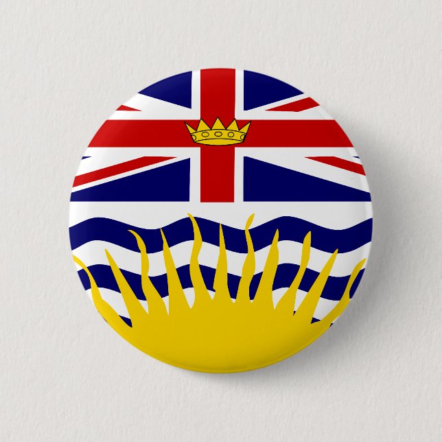 Kanada-Britisch-Columbia-Flagge Button (Vorderseite)