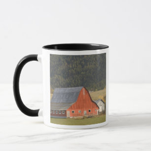 KANADA, British Columbia, Enderby. Rote Scheune / Tasse