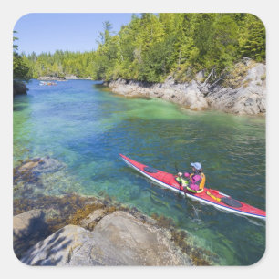 Kanada, British Columbia, Vancouver Island. Meer 2 Quadratischer Aufkleber
