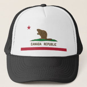 Kanada: California Flag Beaver Truckerkappe