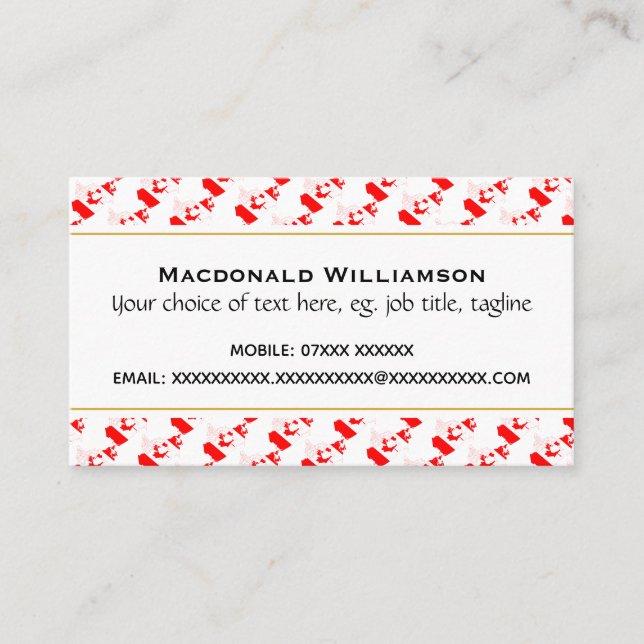 KANADA Christliche Schrift John 3:16 Visitenkarte (Vorderseite)