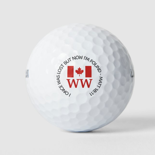 KANADA - Christlicher Verlust des MONOGRAMM Golfball (Vorderseite)