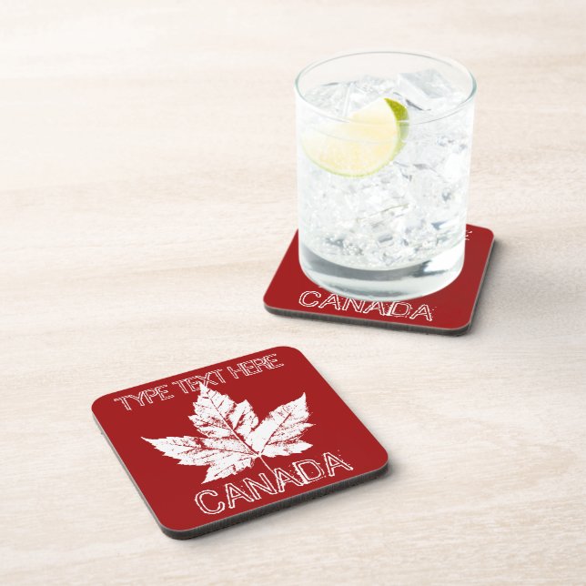 Kanada Coaster Retro Custom Kanada Untersetzer (Rechte Seite)