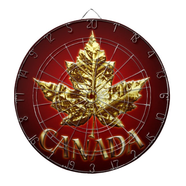 Kanada Dartboard Gold Canada Souvenir Dartboards Dartscheibe (vorne)
