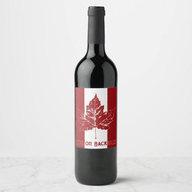 Kanada Day Beer Labels Custom Canada Liquor Flasch Weinetikett (Vorderseite)