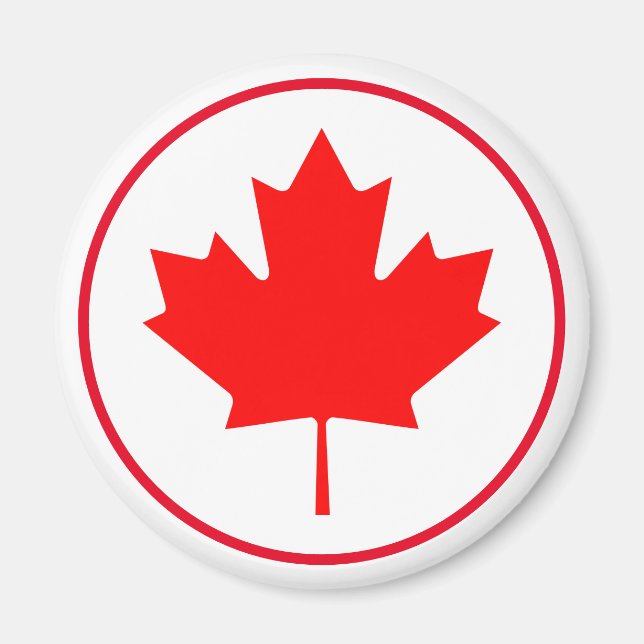 Kanada Day Bright Canadian Ahornapelleaf Red White Magnet (Vorne)