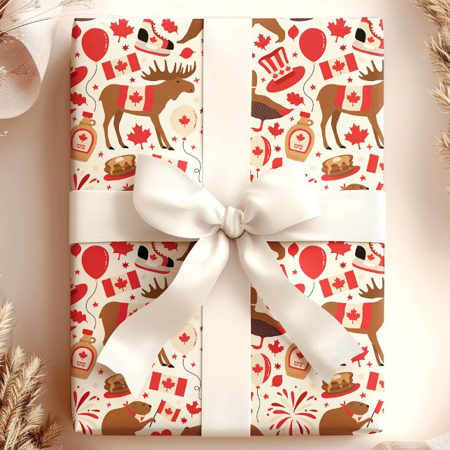 Kanada Day Celebration Pattern Geschenkpapier (Von Creator hochgeladen)